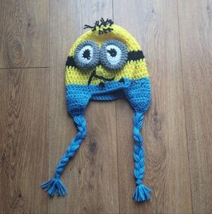 Handmade Minion hat crochet double design